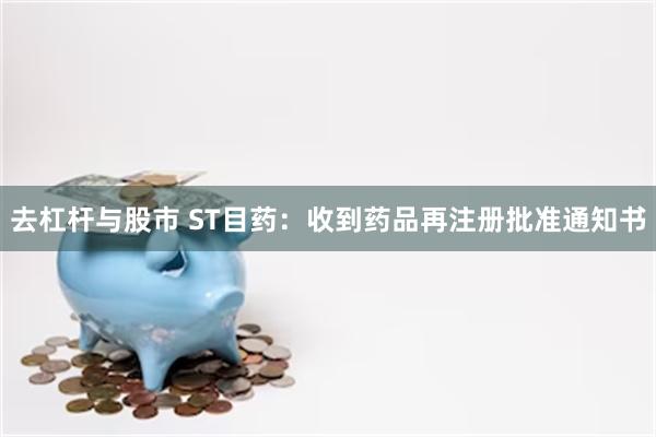 去杠杆与股市 ST目药：收到药品再注册批准通知书