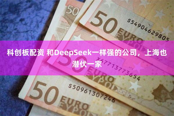 科创板配资 和DeepSeek一样强的公司，上海也潜伏一家